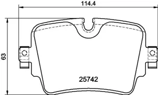 Hella Pagid Rear Disc Brake Pad Set - C2D49907